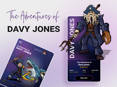 Davy Jones - Game Concept UI/UX app design concept design figma game ui uiux ux