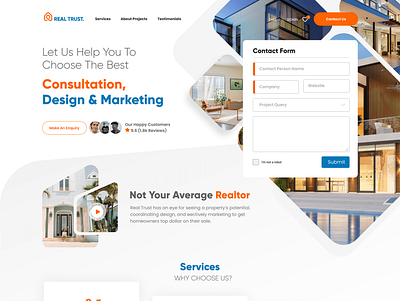 Real estate landing page figma illustration landing real estate real estate landing page ui ux