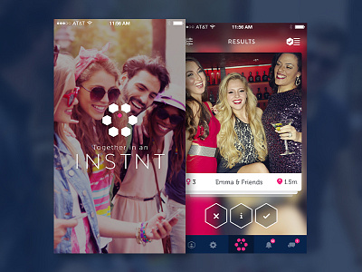 Instnt Group Dating app design branding dating ios app