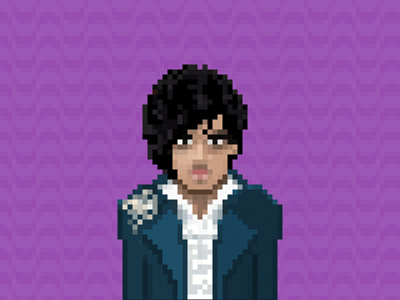 Prince design illustration pixelart prince purplerain