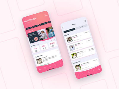 Health-Sity app (concept) app app concept design health medical app mobile app pink color ui