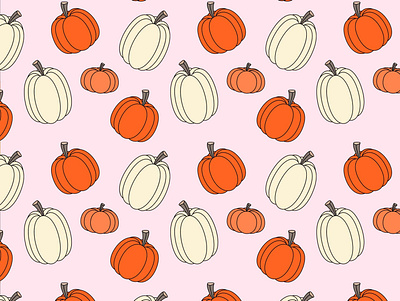 Pumpkin Patch Pattern design graphic design illustration vector