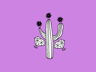 Cactus flower design illustration vector