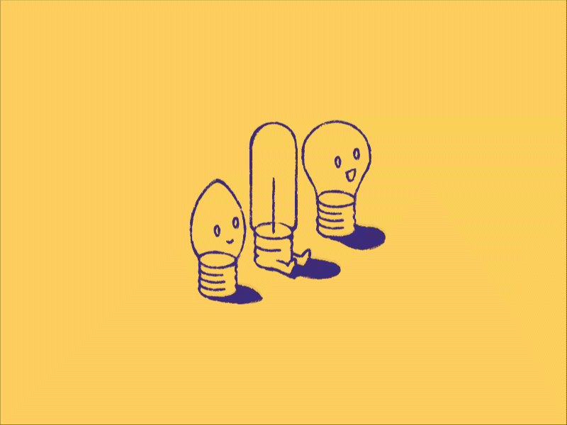 Together, we know. 💡 2d bulbs design illustration illustrator outline prague simple sticker yellow