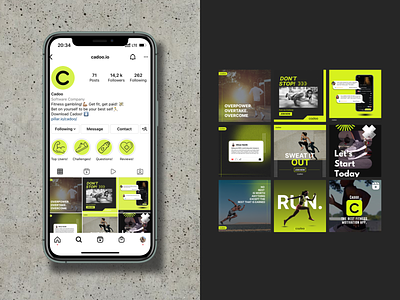 Instagram Assets Design app cadoo designs feed grid instagram layout money sport