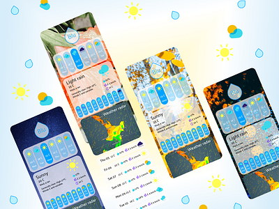 Blu Weather App Design Shots