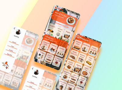 Red Robin Bakery, Deliver-To-Your-Doorstep Bakery Shots 3d app branding case study design graphic design illustration logo ui ux vector