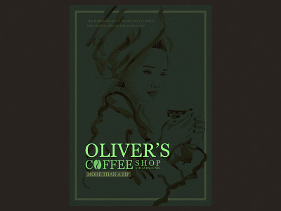 Oliver's Coffee Shop coffee graphic design poster shop typorgraphy