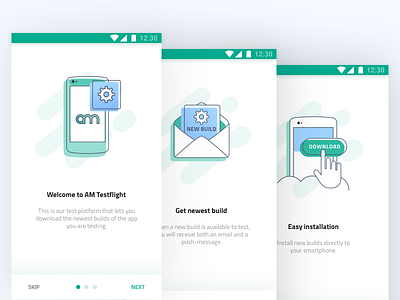 Onboarding illustrations - Animations made with Lottie