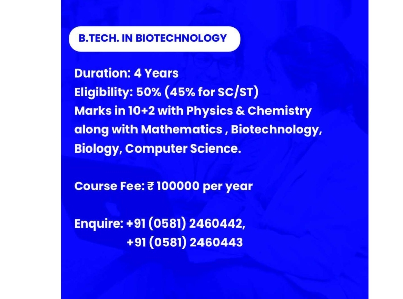 B.Tech. Biotechnology Course At Invertis University By Invertis ...