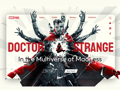 Doctor Strange in the Multiverse of Madness Design Concept adobe xd comics concept creativity design doctor strange dr strange home page imax landing landing page marvel marvelcomics movie design superhero ui ux web web design website