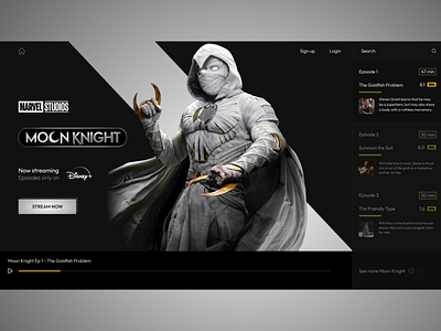 Moon Knight Landing Page concept | 2022 adobe photoshop adobe xd clean design comics concept graphic design landing page marvel marvel comics moon knight superhero ui ux web design