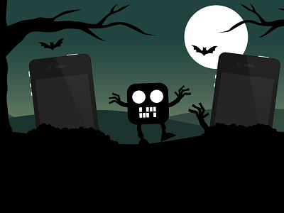 Zombie Apps Illustration apps iphone mobile zombie