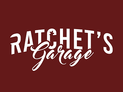 Ratchet's Garage Logo auto automotive cars garage industrial mechanic repair shop