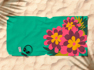 Flowers For Lola [beach towel]