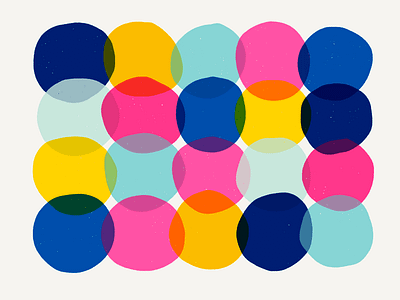 100 days of prints and patterns [28] abstract bright circles colorful digital geometric graphic hand drawn pattern print screen print surface design