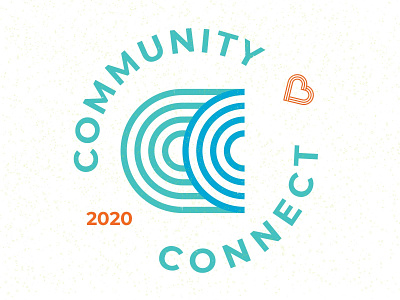 Community Connect 2020 annual community connect heart logo splatter vector