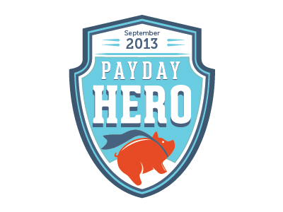Payday hero logo badge hero logo pig