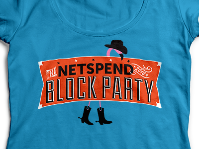 Block Party T block party flamingo label print sxsw t shirt