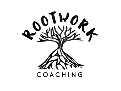 Root work 2 coaching identity life logo personable root roots stems trees work