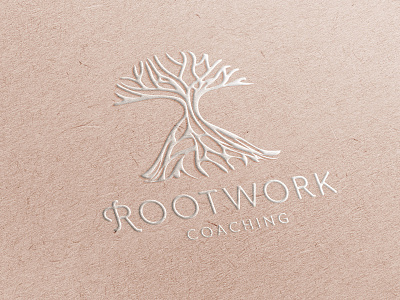 Rootwork Coaching branding coaching identity illustration logo natural tree