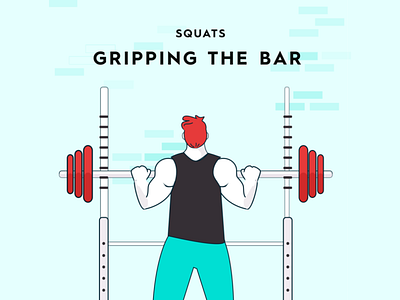 Squat form study - Gripping the Bar barbell form illustration lifting squats starting strength strength training