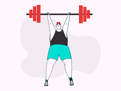 Simon Swole! barbell illustration strength strong weight weightlifting