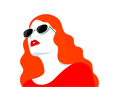 Ginger Feels like She Forgets design ginger head illustration red retro
