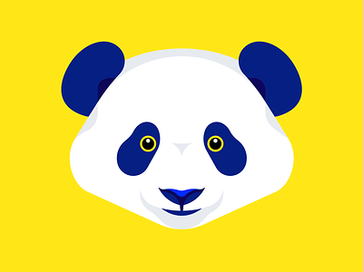 Helga's Homie animal design flat happy illustration panda panda bear pandas yellow zoo