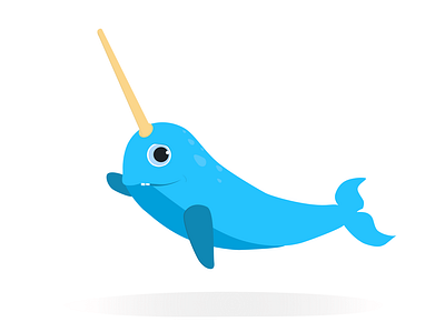 GNARwhal animal illustration magic narwhal