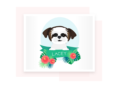 Lacey! animal animal rescue best friends branding custom design dog flat identity illustration minimal non profit non profit pet rescue vector