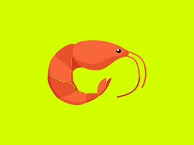Shrimp! animal design flat illustration prawn seafood shrimp shrimping vector