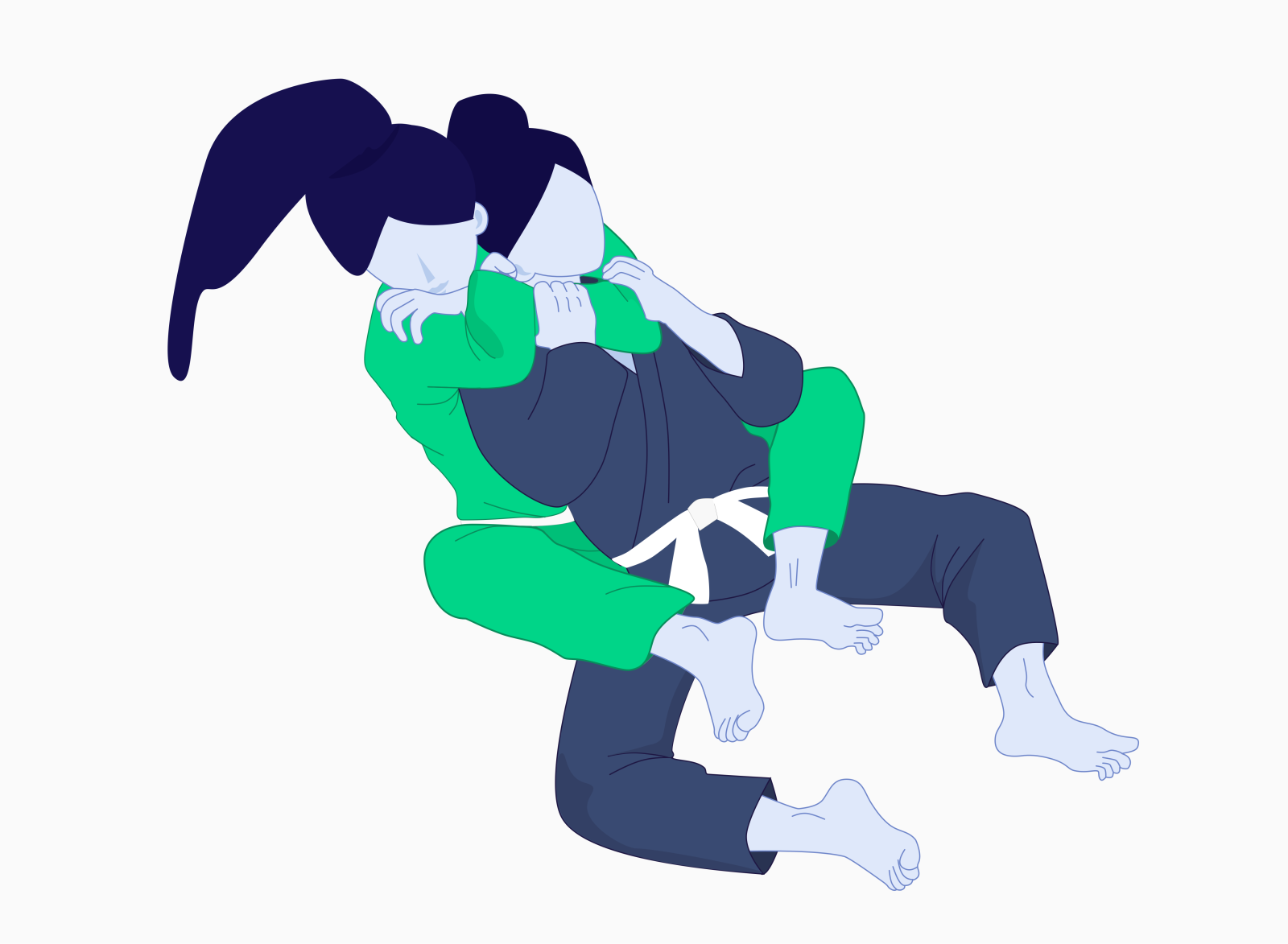 Rear Naked Choke by Ashley Goldfinger on Dribbble