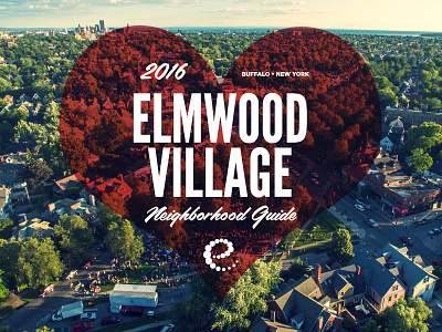 2016 Elmwood Village Neighborhood Guide Cover aerial buffalo cover drone elmwood ny poster village