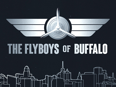 The Flyboys of Buffalo aviation logo design retro