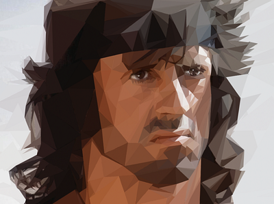 Rambo low poly rambo