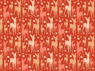 Baby deer hand drawn pattern design