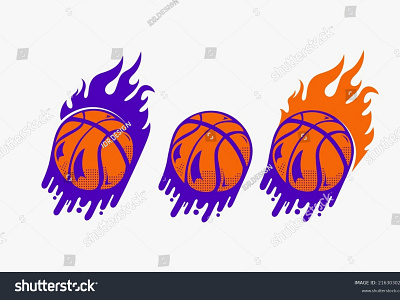 Basketball Speed Art Style ball basketball design doodle logo pattern sport template design