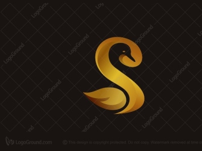 Letter S Initial Swan Luxury Logo