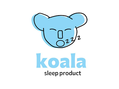 logo for koala sleep product app branding design graphic design illustration logo typography vector