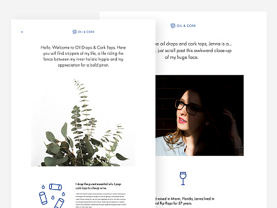 Oil & Cork Website branding icons illustration photography responsive web design website