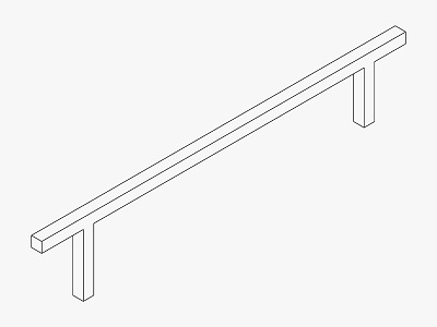 Rail 3d design industrial design isometric skateboarding