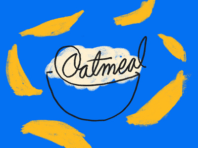 Oatmeal drawing editorial illustration