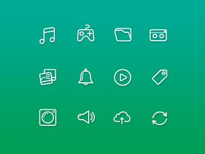 54 lines Multimedia icons