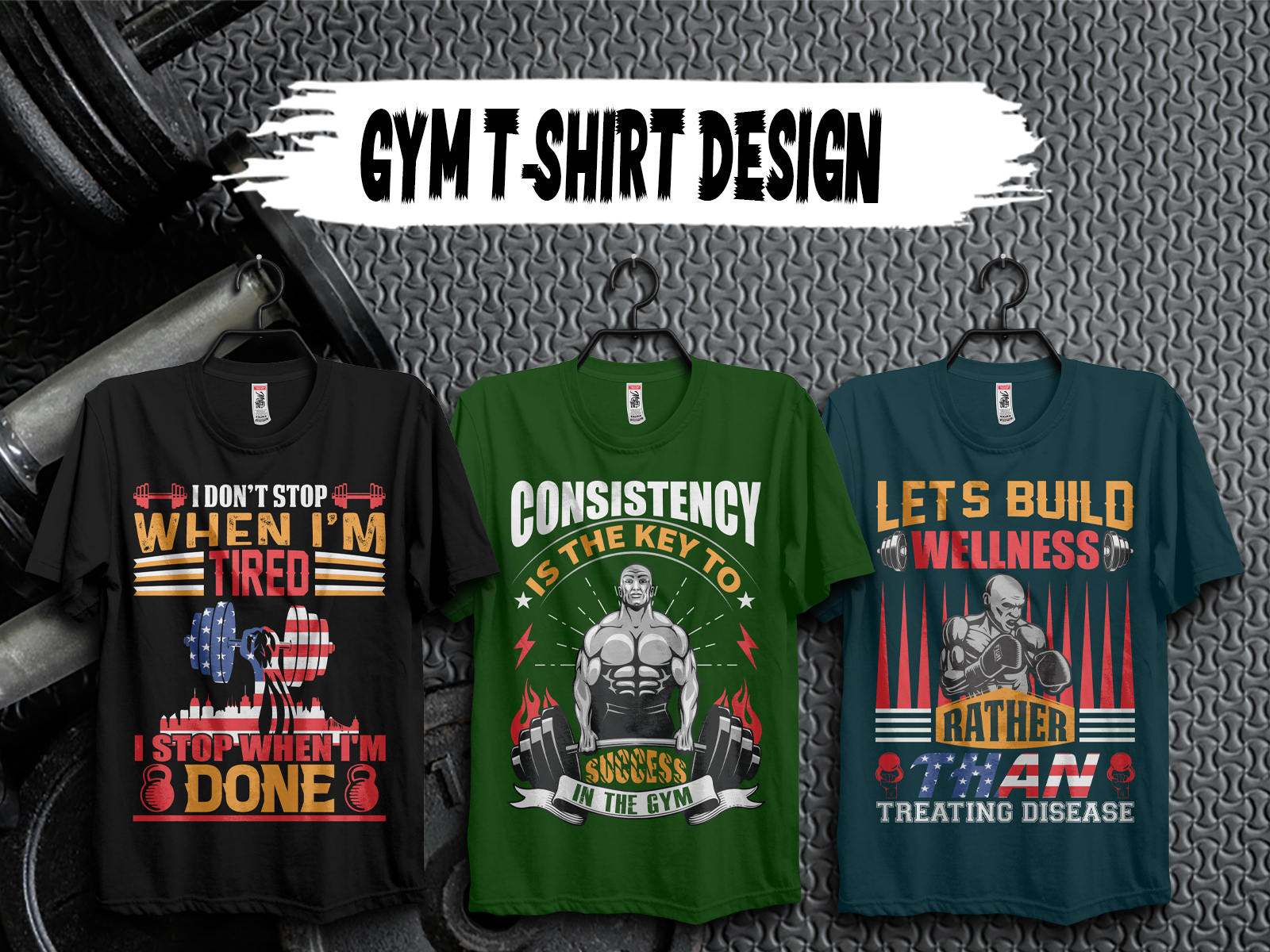 Gym T-shirt Design by Saroar _ Creative on Dribbble