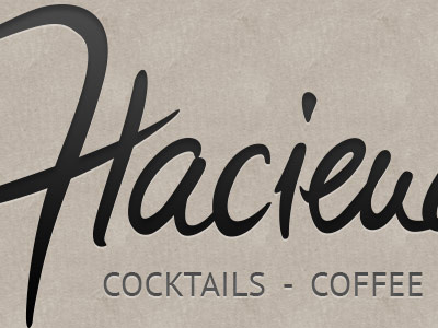 Hacienda bar font illustrator light photoshop signet typografie typogramm
