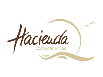 Logo Hacienda Final birds drawn illustrator logo sun typogramm vector waves