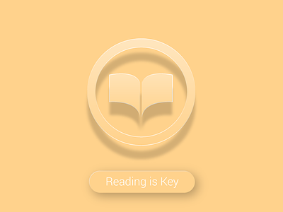 Reading Is Key design key logo reading yellow