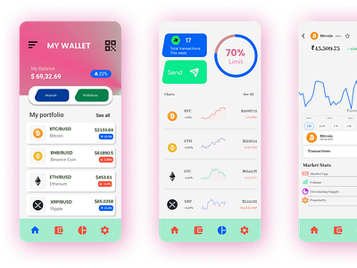crypto trading app UI