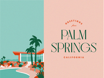 Palm Springs graphic design illustration typography